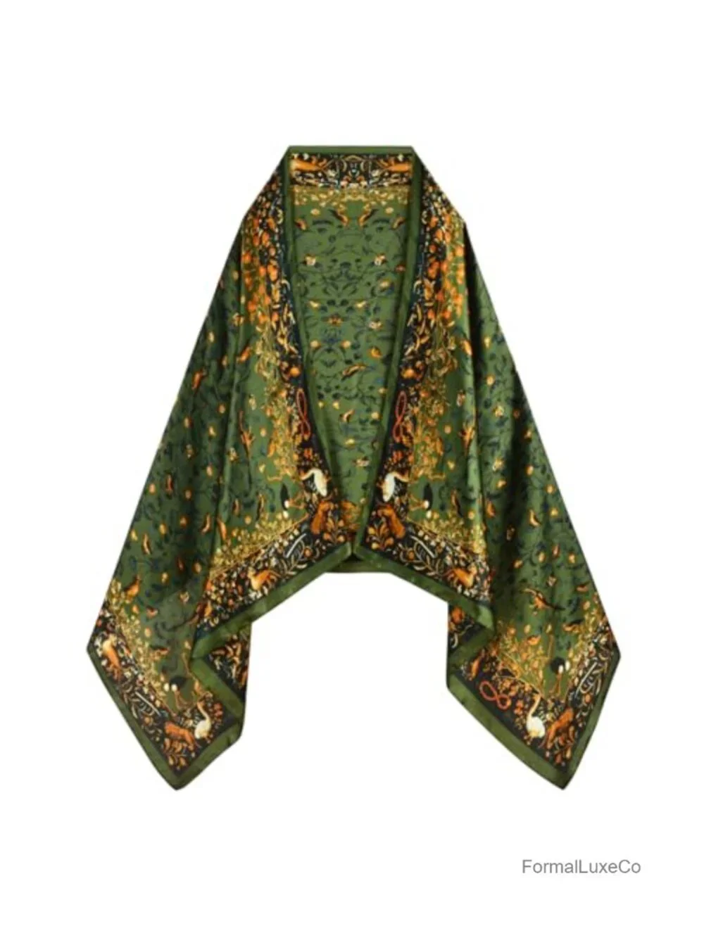 Lightweight Long Floral Scarf Shawl Wrap Satin Evening Pashmina